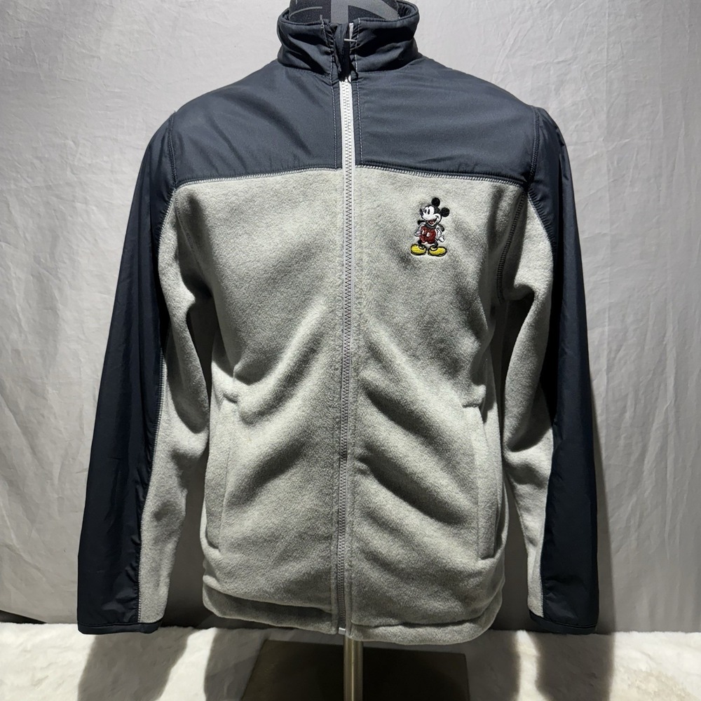 VTG DISNEY STORE Mickey Mouse Full Zip‎ Embroidered Jacket Coat Unisex S USA